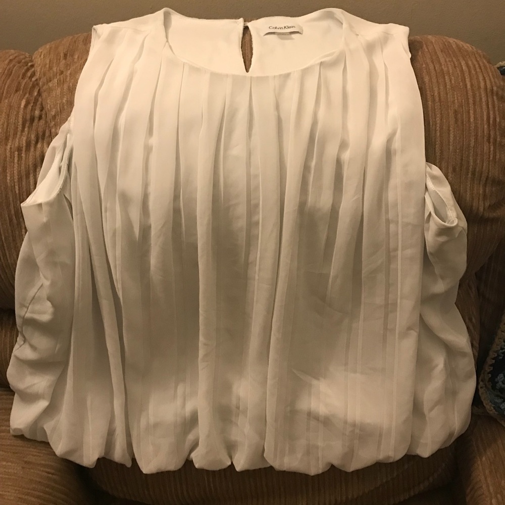 Pleated Ruffle Front Calvin Klein